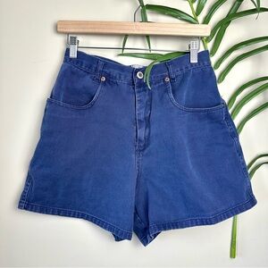 Vintage EasyWear 100% Cotton Navy Denim HighWaisted Shorts